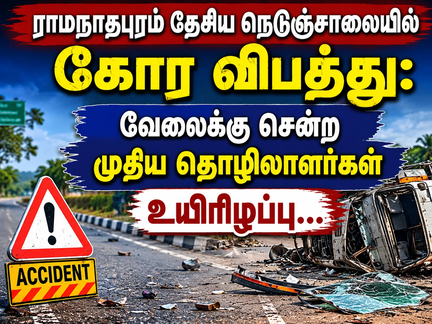 Tragic Accident on Ramanathapuram National Highway: Elderly Workers Killed While Travelling to Work