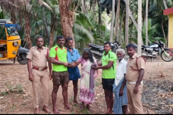 30 அடி கிணற்றில் விழுந்த மூதாட்டி : துரிதமாக மீட்ட தீயணைப்பு துறையினர்