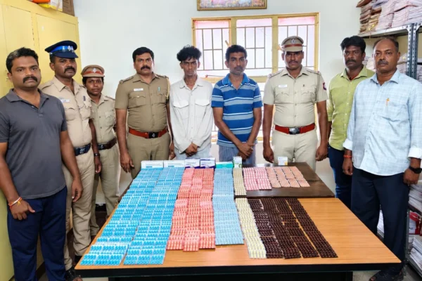 சேலத்தில் போதை மாத்திரை சப்ளை : மருந்துக்கடை உரிமையாளர் உட்பட 2 பேர் கைது