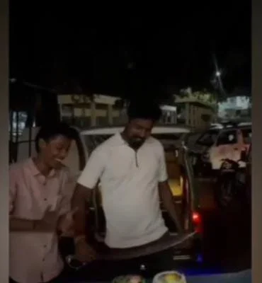பட்டா கத்தியில் கேக் வெட்டிய தவெக நிர்வாகி : வைரலாகும் வீடியோ