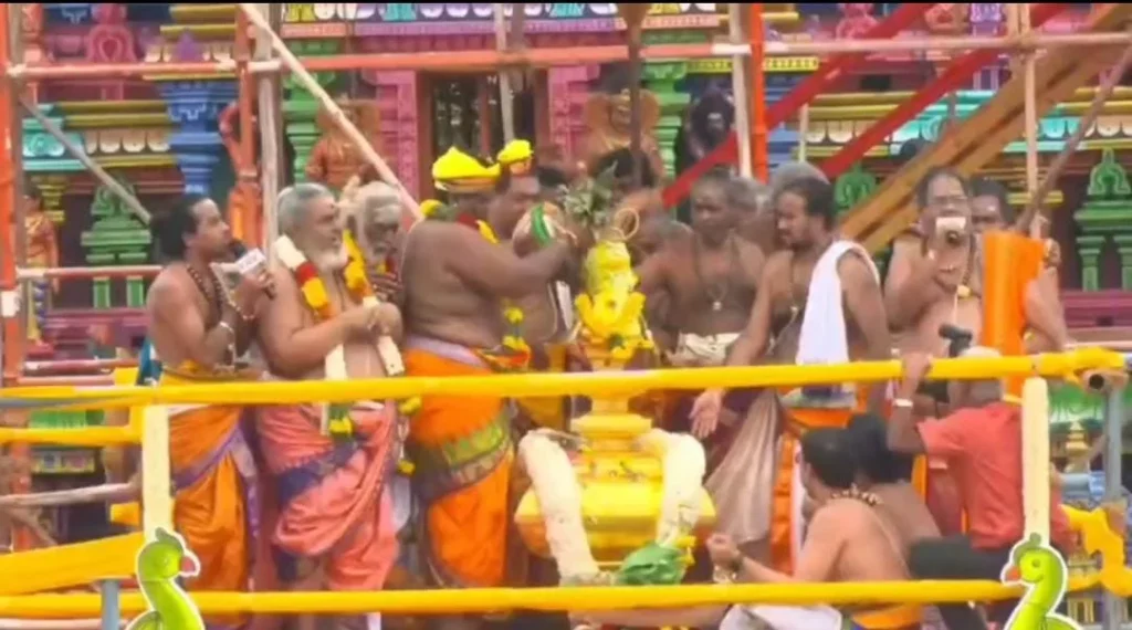 மதுரை மீனாட்சி அம்மன் கோவில் குடமுழுக்கு விழா : விழாக்கோலம் பூண்ட மதுரை