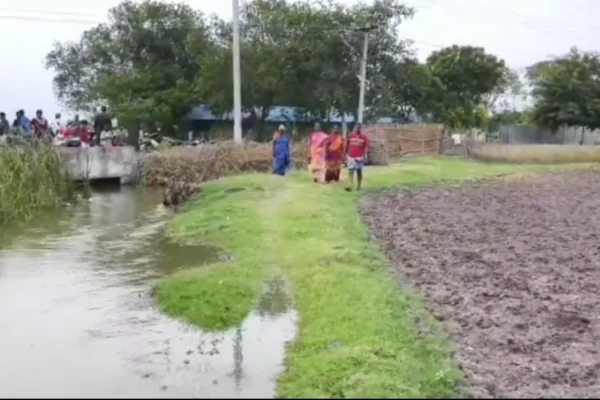 ஏரிக்கரையை உடைத்த நபரகள் : 20 ஏக்கர் விதை சோளம் நீரில் மூழ்கி சேதம்