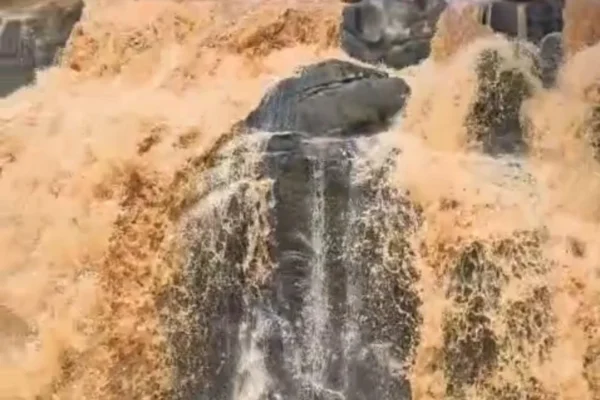 செந்நிற காவிரி நீர் : ஒகேனக்கல் கூட்டுக் குடிநீர் திட்டம் தற்காலிக நிறுத்தம் - 2 மாவட்ட மக்களுக்கு ஆட்சியர் அறிவுறுத்தல்