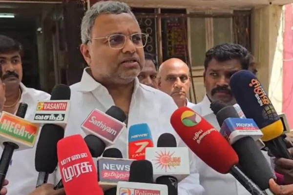 ஜெம் வீரமணி வழக்கு : கடந்த அரசை குறை கூறுவது பொருத்தமாக இருக்காது : கார்த்திக் சிதம்பரம்