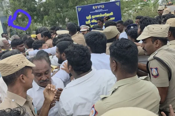 தவெக எம்எல்ஏ மீது பொதுமக்கள் கல்வீச்சு : சூலூரில் பரபரப்பு